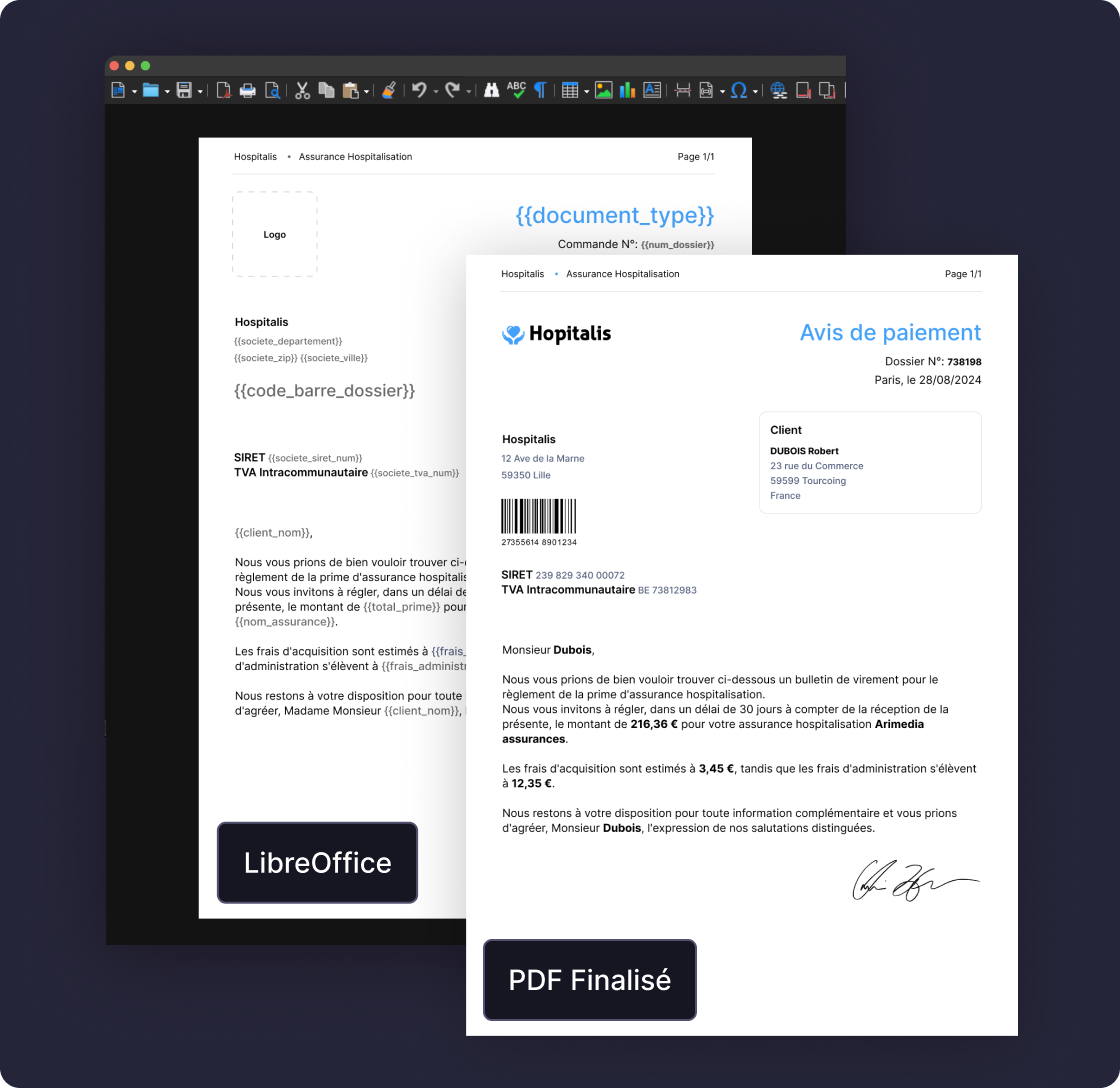 Conversion document MJML en pdf avec Redner